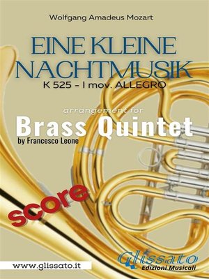 cover image of Allegro from "Eine Kleine Nachtmusik" for Brass Quintet (score)